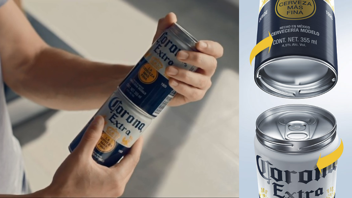 Corona inventa latas "enroscables" para acabar con las anillas de plástico - La Criatura Creativa