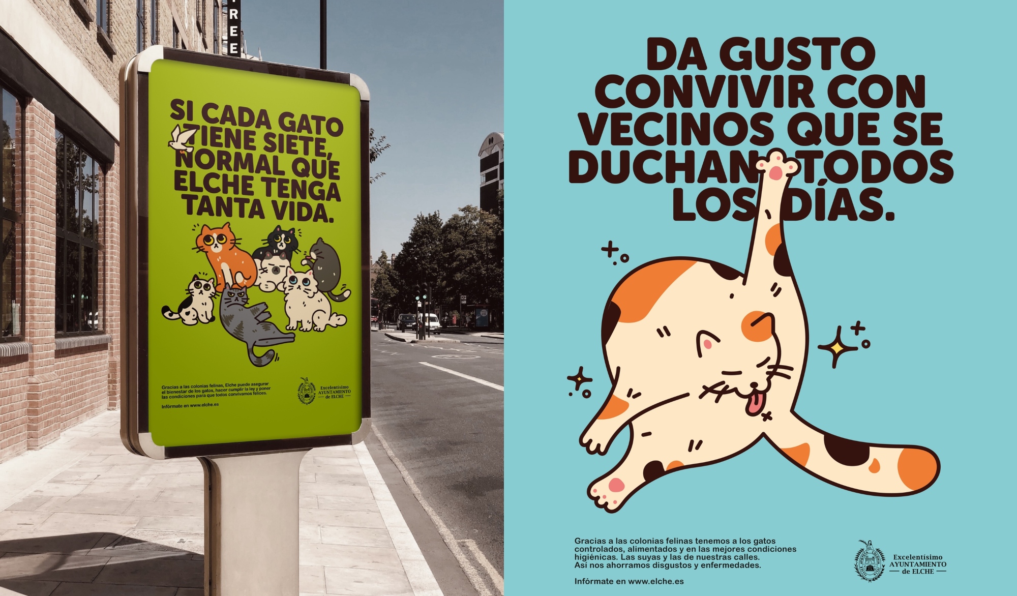 Una campaña ilustrada para mejorar la vida de los gatos callejeros