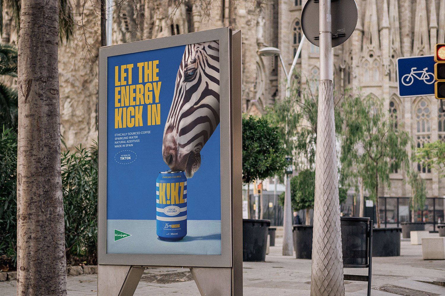 Kikz cold brew zebra packaging design